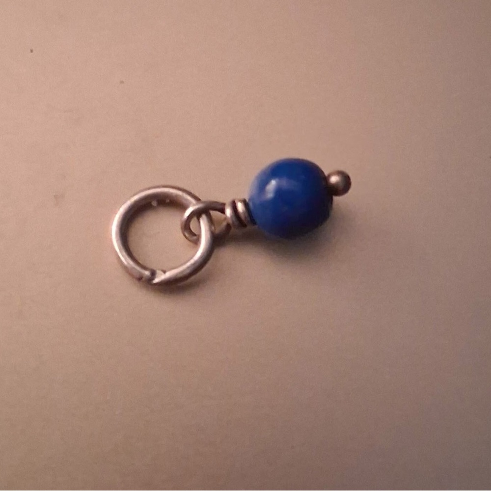 James Avery Silver and Blue Charm Bracelet